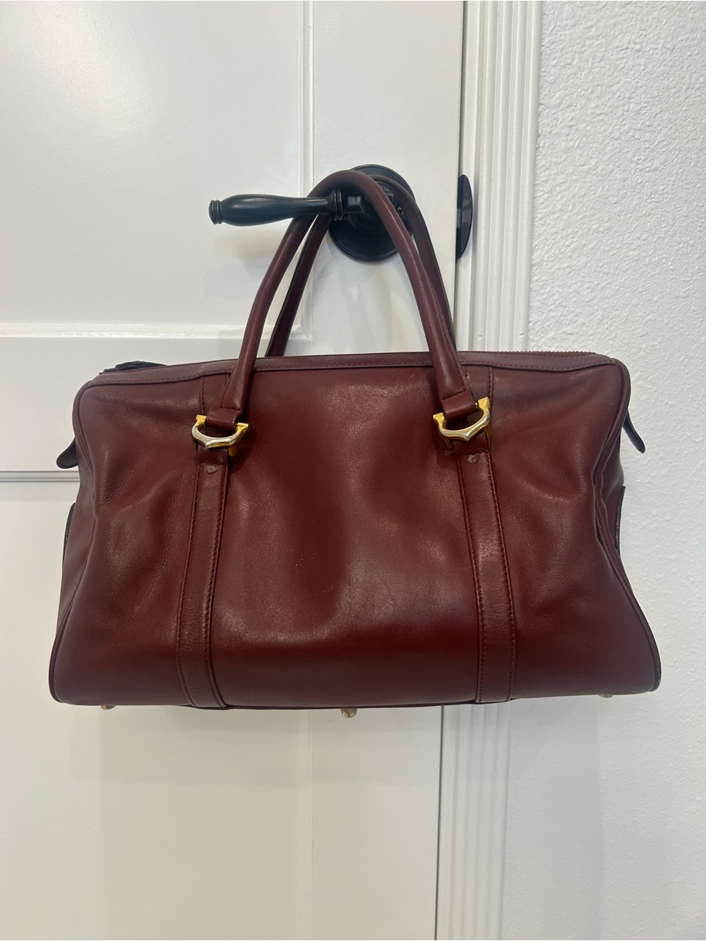 Cartier Leather Boston Bag - Picture 2 of 11